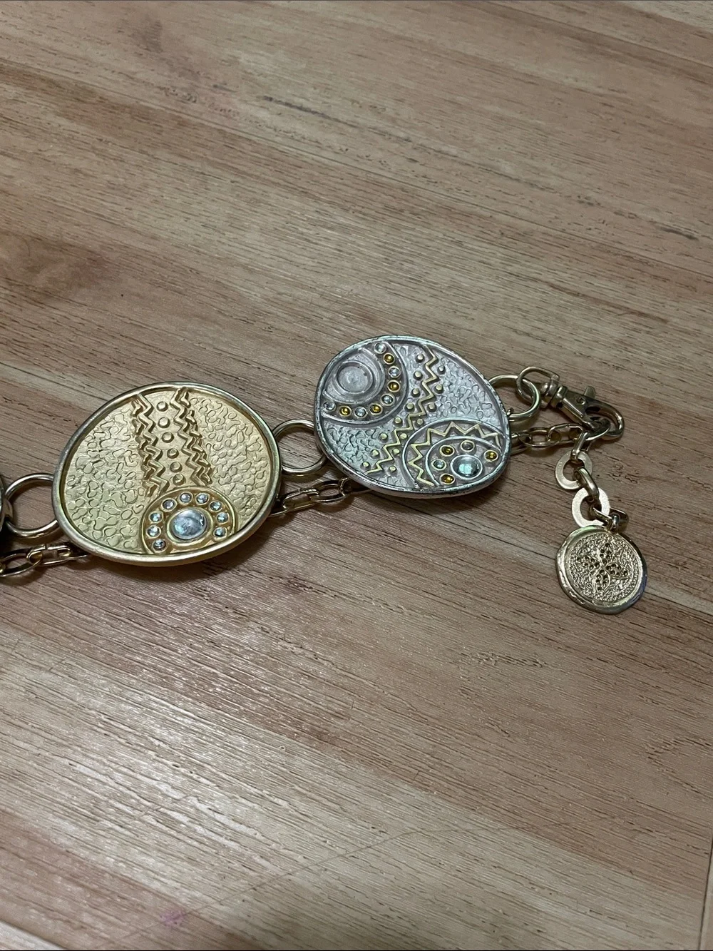 Chico's Gold and Silver Medallion Link Belt